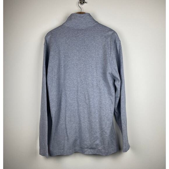 NWT J. Hilburn Men's Light Blue 100% Cotton Quarter Zip Pullover - Picture 7 of 8